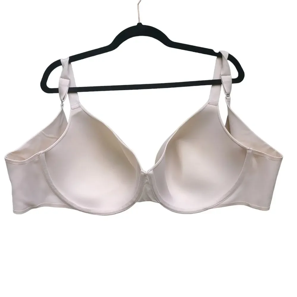 Cacique Lane Bryant Underwire Multiway Push Up Bra Lightly Lined Beige 46DDD